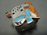 Important Huge Vintage Navajo Turquoise Sterling Silver Native American Ring-Nativo Arts