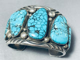 Native American Best Important Jean Dale Vintage Rare Turquoise Sterling Silver Bracelet-Nativo Arts