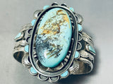 One Of The Most Unique Vintage Native American Navajo Turquoise Sterling Silver Bracelet-Nativo Arts
