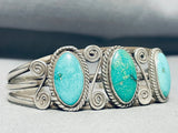 Wondrous Vintage Native American Navajo Blue-green Turquoise Sterling Silver Bracelet-Nativo Arts