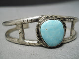 Wonderful Vintage Native American Navajo Turquoise Sterling Silver Bracelet Old-Nativo Arts