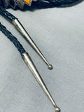 Chief Head Vintage Sterling Silver Turquoise Spiny Oyster Bolo Tie-Nativo Arts