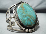 Huge Vintage Native American Navajo Royston Turquoise Sterling Silver Bracelet-Nativo Arts