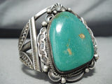 Huge Gil Tom Vintage Native American Navajo Royston Turquoise Sterling Silver Bracelet-Nativo Arts