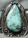 Museum Ideal Vintage Native American Navajo Turquoise Sterling Silver Bracelet Old-Nativo Arts