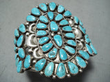 Justin Wilson Vintage Native American Navajo Turquoise Sterling Silver Bracelet-Nativo Arts