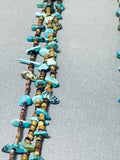 Native American Very Unique Vintage Santo Domingo Turquoise Shell Heishi Necklace Old-Nativo Arts