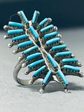 Extremely Important Alice Quam Vintage Native American Zuni Turquoise Sterling Silver Ring-Nativo Arts
