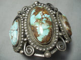 Best Vintage Native American Navajo Royston Turquoise Sterling Silver Bracelet Pawn Marks-Nativo Arts