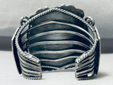 Gasp! 146 Grams Vintage Native American Navajo Turquoise Sterling Silver Bracelet-Nativo Arts