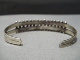 Museum Vintage Zuni Native American Squared Turquoise Sterling Silver Bracelet-Nativo Arts