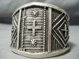 Incredible Navajo Sterling Silver Crosses Bracelet Native American-Nativo Arts