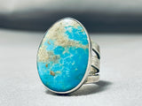 Rare Turquoise Gilbert Sterling Silver Native American Ring-Nativo Arts