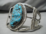 Incredible!! Vintage Native American Navajo Bisbee Turquoise Sterling Silver Bracelet Cuff-Nativo Arts