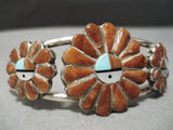 Museum Vintage Zuni Native American Turquoise Sterling Silver Bracelet-Nativo Arts