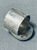 Breathtaking Native American Navajo Gigantic Royston Turquoise Sterling Silver Ring-Nativo Arts