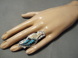 Important Inlay Master Zuni Turquoise Sterling Silver Native American Ring-Nativo Arts