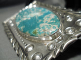 Newsworthy San Felipe Royston Turquoise Sterling Silver Bolo Native American-Nativo Arts