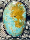Native American Omg 215 Gram San Felipe Lizard Turquoise Sterling Silver Bracelet-Nativo Arts