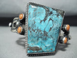 Native American Most Unique Rare Blue Diamond Turquoise Sterling Silver Bracelet-Nativo Arts