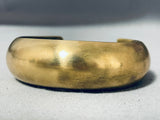 Very Rare Authentic Vintage Native American Navajo Orville Tsinnie Brass Bracelet-Nativo Arts