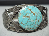 Museum Crossed Arrows Vintage Native American Navajo Turquoise Sterling Silver Bracelet-Nativo Arts