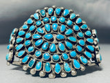 One Of The Best Vintage Native American Navajo Mamie James Turquoise Sterling Silver Bracelet-Nativo Arts