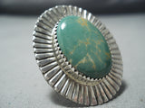 Huge San Felipe Royston Turquoise Sterling Silver Ring Native American-Nativo Arts