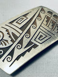 Harvey Quanimptewa Fascinating Vintage Native American Hopi Sterling Silver Buckle Signed-Nativo Arts
