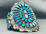 Important Vintage Native American Navajo Turquoise Sterling Silver Shell Bracelet-Nativo Arts