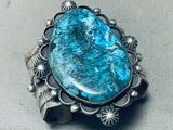 Colossal 117 Gram Native American Navajo Turquoise Sterling Silver Bracelet-Nativo Arts
