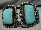 Marvelous Vintage Native American Navajo Carico Lake Turquoise Sterling Silver Bracelet-Nativo Arts