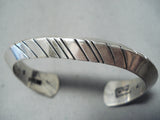 Authentic Vintage Native American Navajo Orville Tsinnie Sterling Silver Bracelet-Nativo Arts