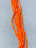 Native American One Of The Best Tubed Coral Sterling Silver Southwest Necklace-Nativo Arts
