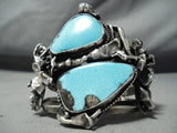 Best Heavy Vintage Native American Navajo Turquoise Sterling Silver Slag Bracelet-Nativo Arts