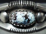Important Native American Navajo Dry Creek Turquoise Verdy Jake Sterling Silver Bracelet-Nativo Arts