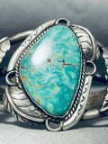 Museum Vintage Native American Navajo Royston Turquoise Sterling Silver Signed Bracelet-Nativo Arts