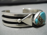 Fabulous Native American Navajo Jeanette Dale Royston Turquoise Sterling Silver Bracelet-Nativo Arts
