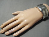Impressive Vintage Navajo Sterling Silver Bracelet Native American-Nativo Arts