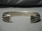 Important Vintage Native American Navajo Calvin Martinez Sterling Silver Native Bracelet-Nativo Arts