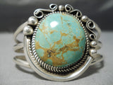 Huge Leslie Nez Vintage Native American Navajo Royston Turquoise Sterling Silver Bracelet-Nativo Arts