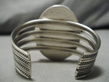 Important Vintage Native American Navajo Old Carico Lake Turquoise Sterling Silver Bracelet Old-Nativo Arts