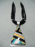 Native American Authentic Important Dan Coriz Santo Domingo Turquoise Sterling Silver Necklace-Nativo Arts