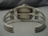 Superior Vintage Native American Navajo Carico Lake Turquoise Sterling Silver Bracelet Old-Nativo Arts