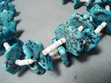 Tremendous Vintage Santo Domingo Morenci Turquoise Necklace Native American Old-Nativo Arts