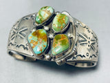 Quad Cluster Vintage Native American Navajo Royston Turquoise Sterling Silver Bracelet-Nativo Arts