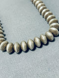 Superb Vintage Native American Navajo Sterling Silver Pillow Beads Cones Necklace-Nativo Arts