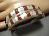 Striking Vintage Zuni Native American Navajo Gregory Thorn Sterling Silver Bracelet Old-Nativo Arts