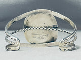 Native American Amazing San Felipe Kingman Turquoise Sterling Silver Colossal Signed Bracelet-Nativo Arts