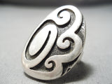 Expressive Vintage Hopi Sterling Silver Ring Old Native American-Nativo Arts